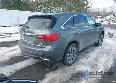 2014 Acura Mdx Technology Package из США, поврежденный, VIN 5FRYD4H40EB011769